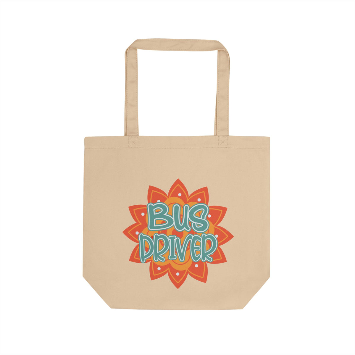 Bus Driver Eco Tote — Colorful Sunflower Teacher & School Bus Driver Gift Tote Bag