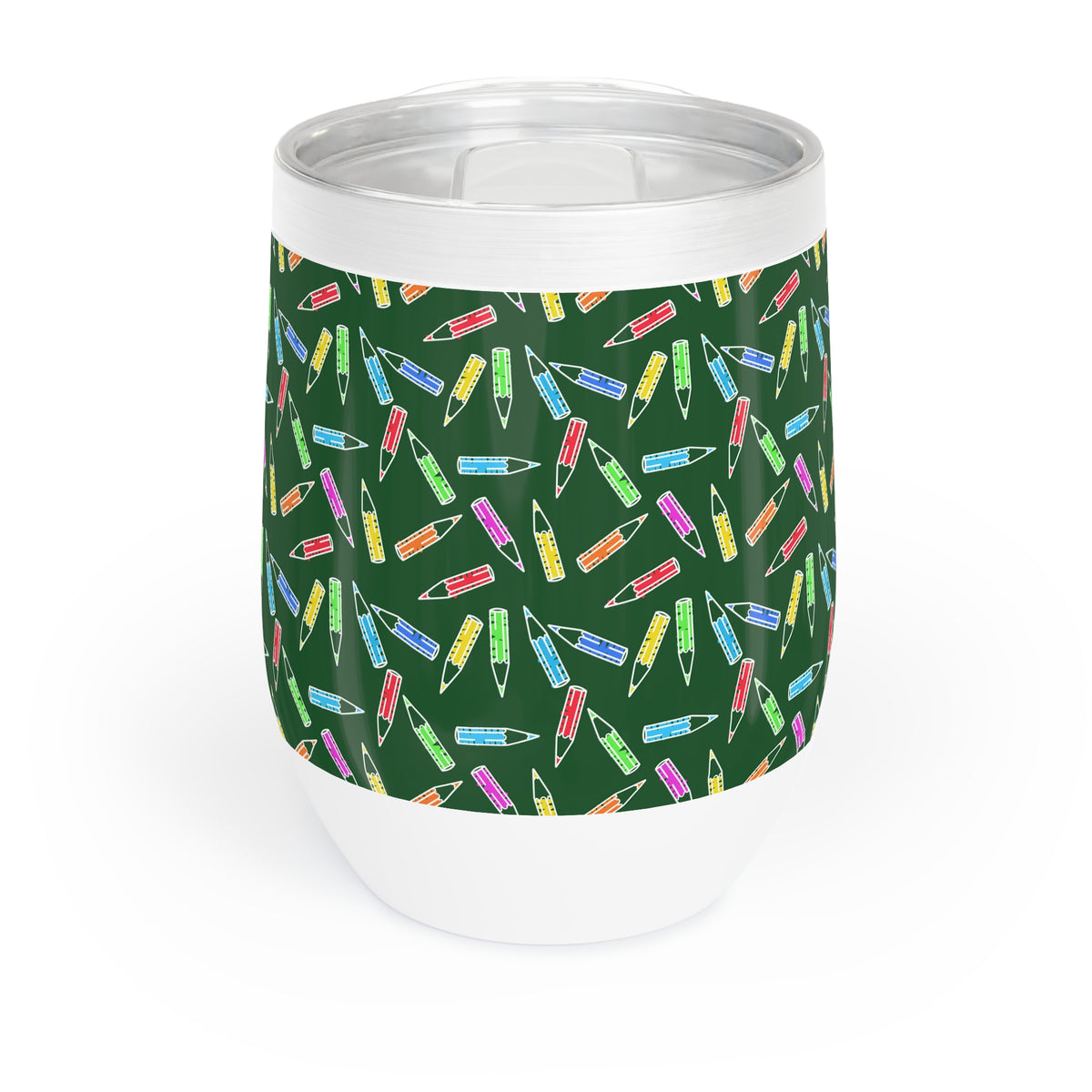Colored Pencils Wine Tumbler Teacher Gift