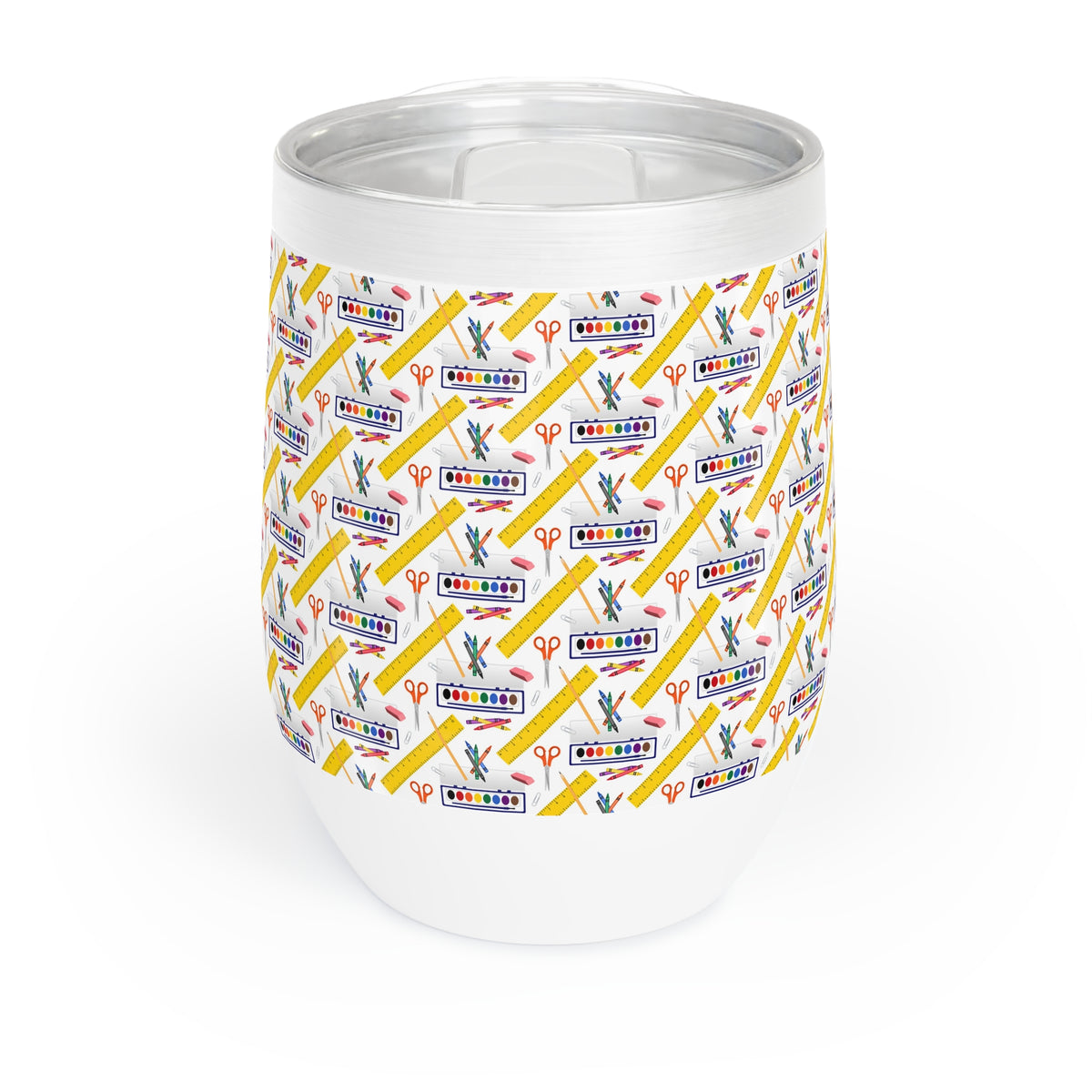 School Supplies Wine Tumbler Teacher Gift