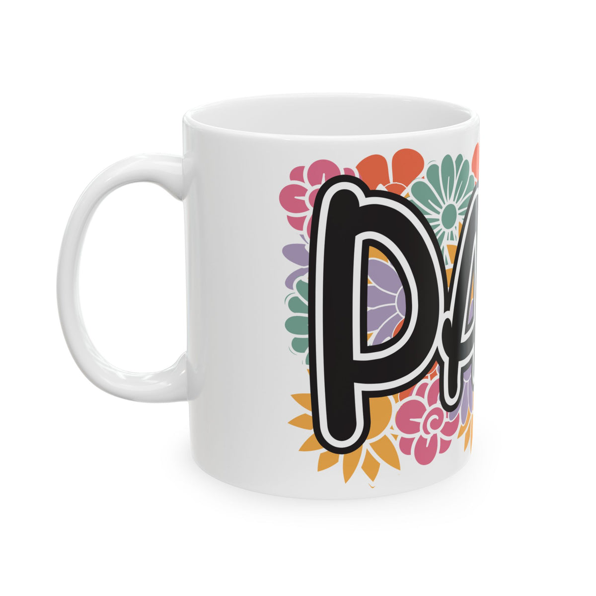 PARA Floral Ceramic Mug – Colorful 'PARA' Gift Mug (11oz, 15oz) Parapropfessional Gift