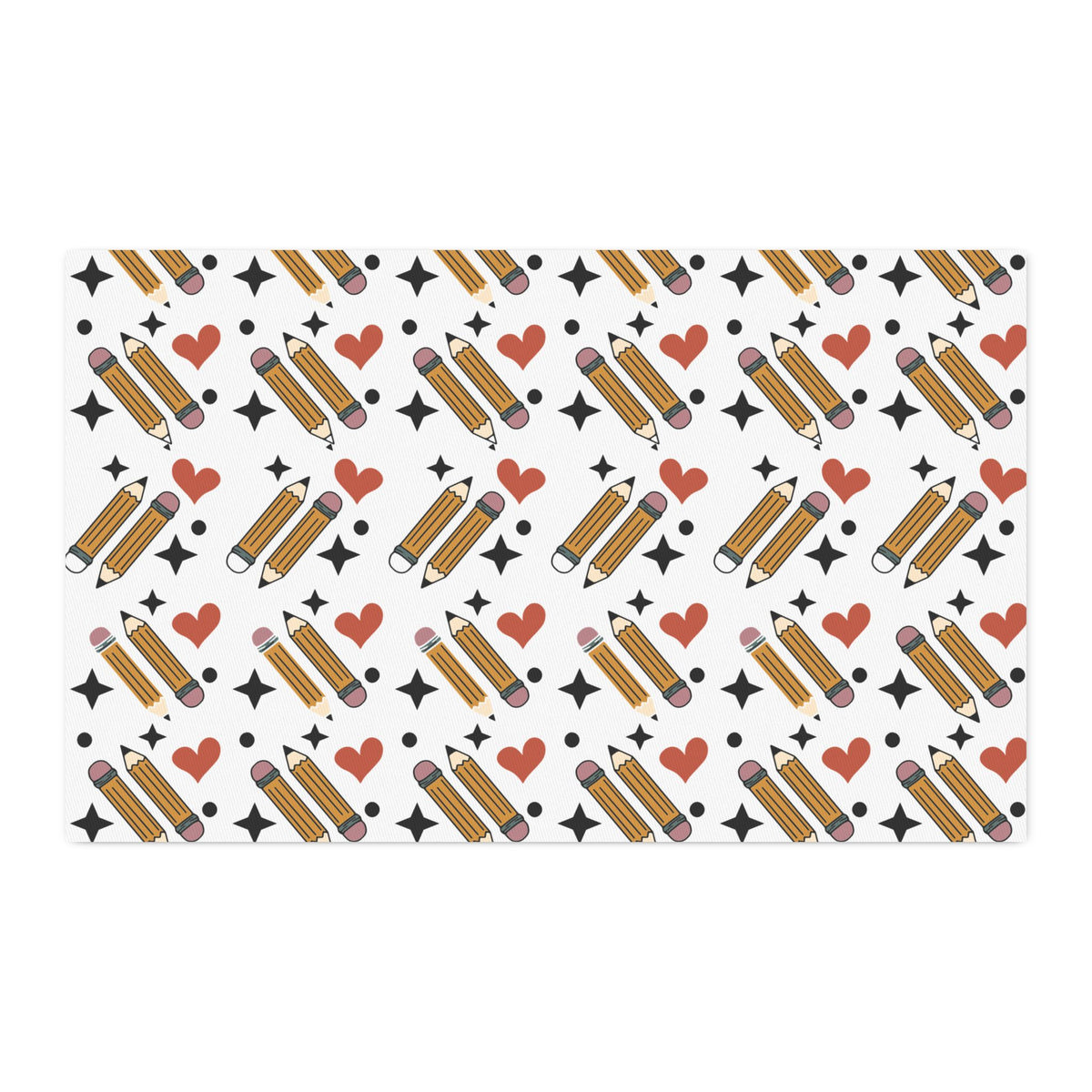 Back-to-School Pencil & Apple Cotton Twill Fabric by the Yard