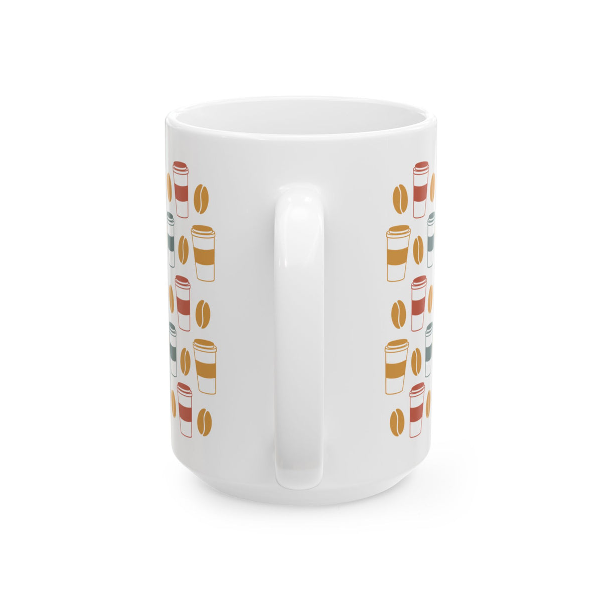 Coffee Teacher Repeat Mug — Retro Colorful Coffee Cups & Beans Ceramic Mug (11oz/15oz)