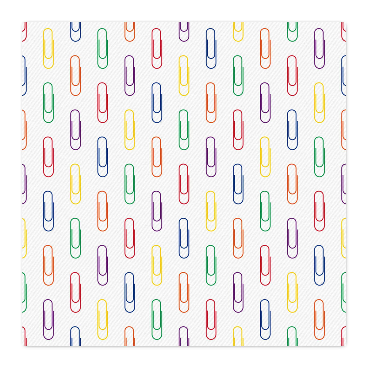 Cotton Twill Fabric by the Yard — Colorful Paperclip Pattern