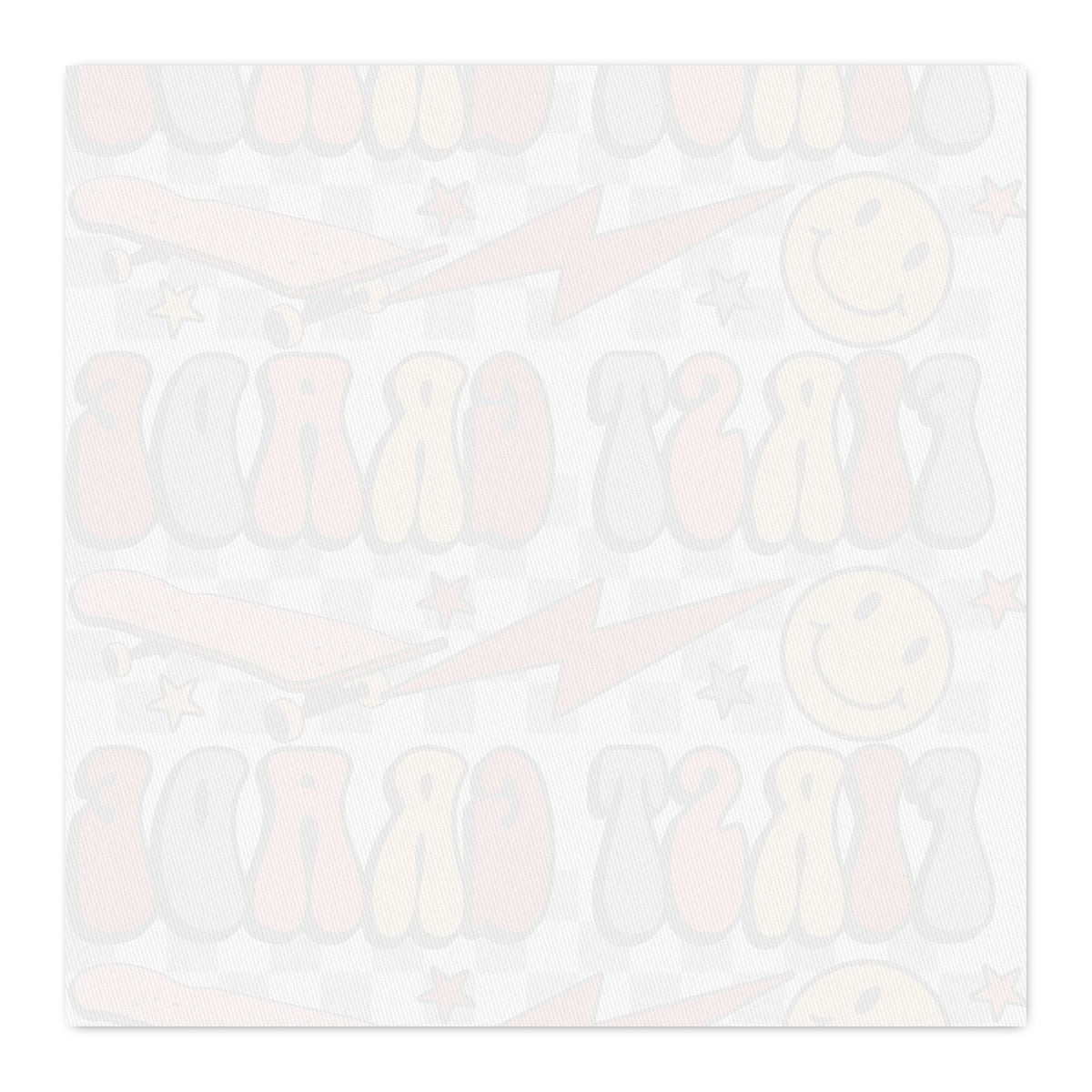 First Grade Cotton Twill Fabric by the Yard – Retro Smiley School Print