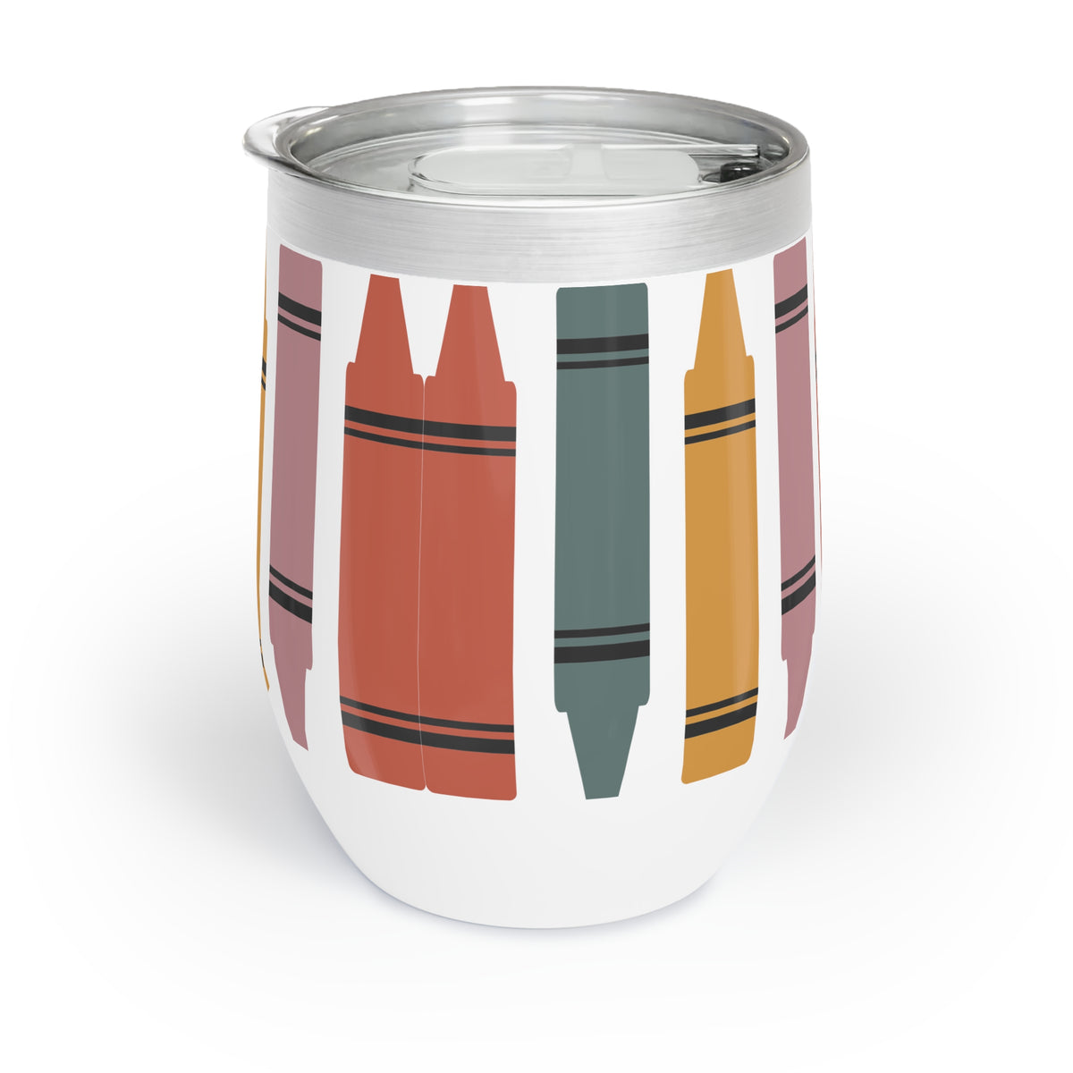 Crayon Wine Tumbler Teacher Gift