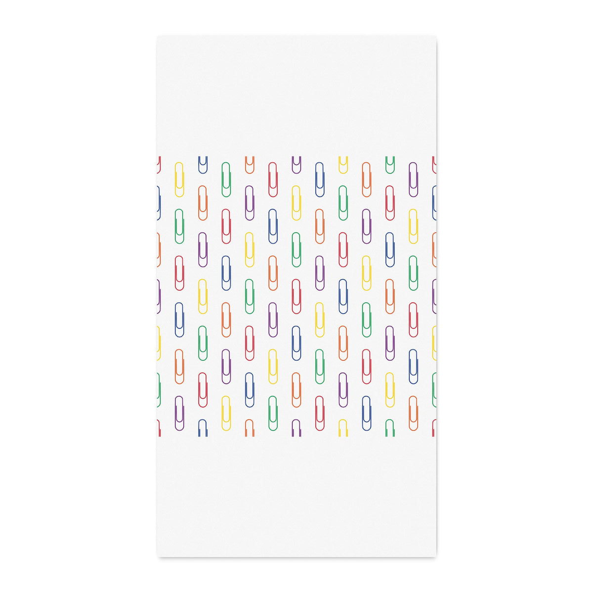 Cotton Twill Fabric by the Yard — Colorful Paperclip Pattern