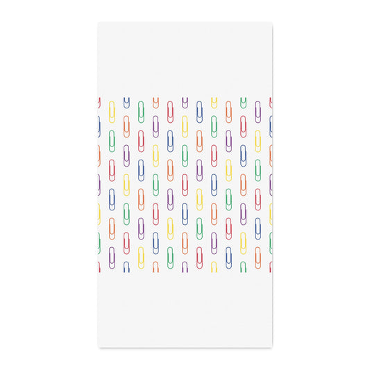 Cotton Twill Fabric by the Yard — Colorful Paperclip Pattern