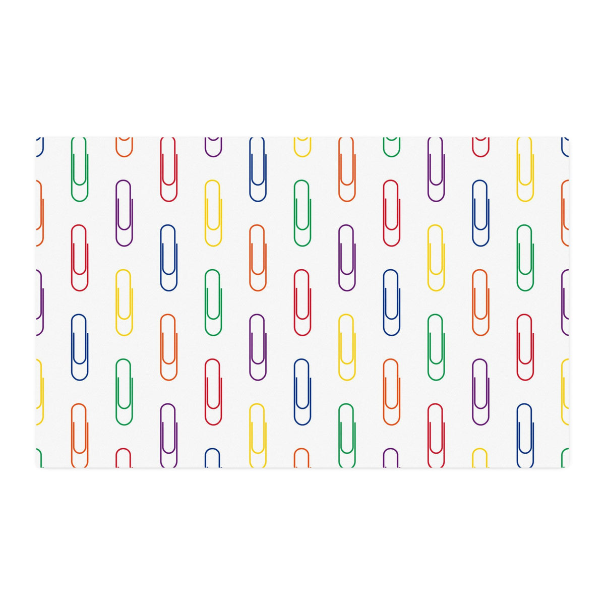 Cotton Twill Fabric by the Yard — Colorful Paperclip Pattern