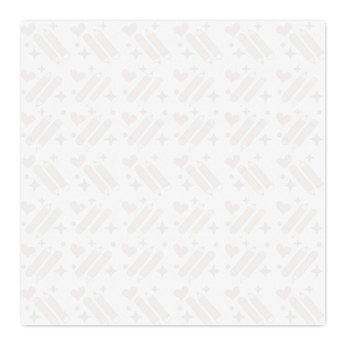 Cotton Twill Fabric by the Yard – School Supplies Pencil & Heart Print Teacher Gift