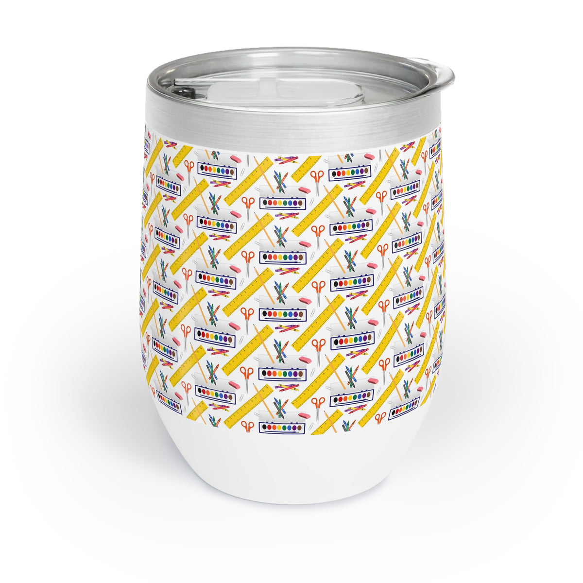 School Supplies Wine Tumbler Teacher Gift