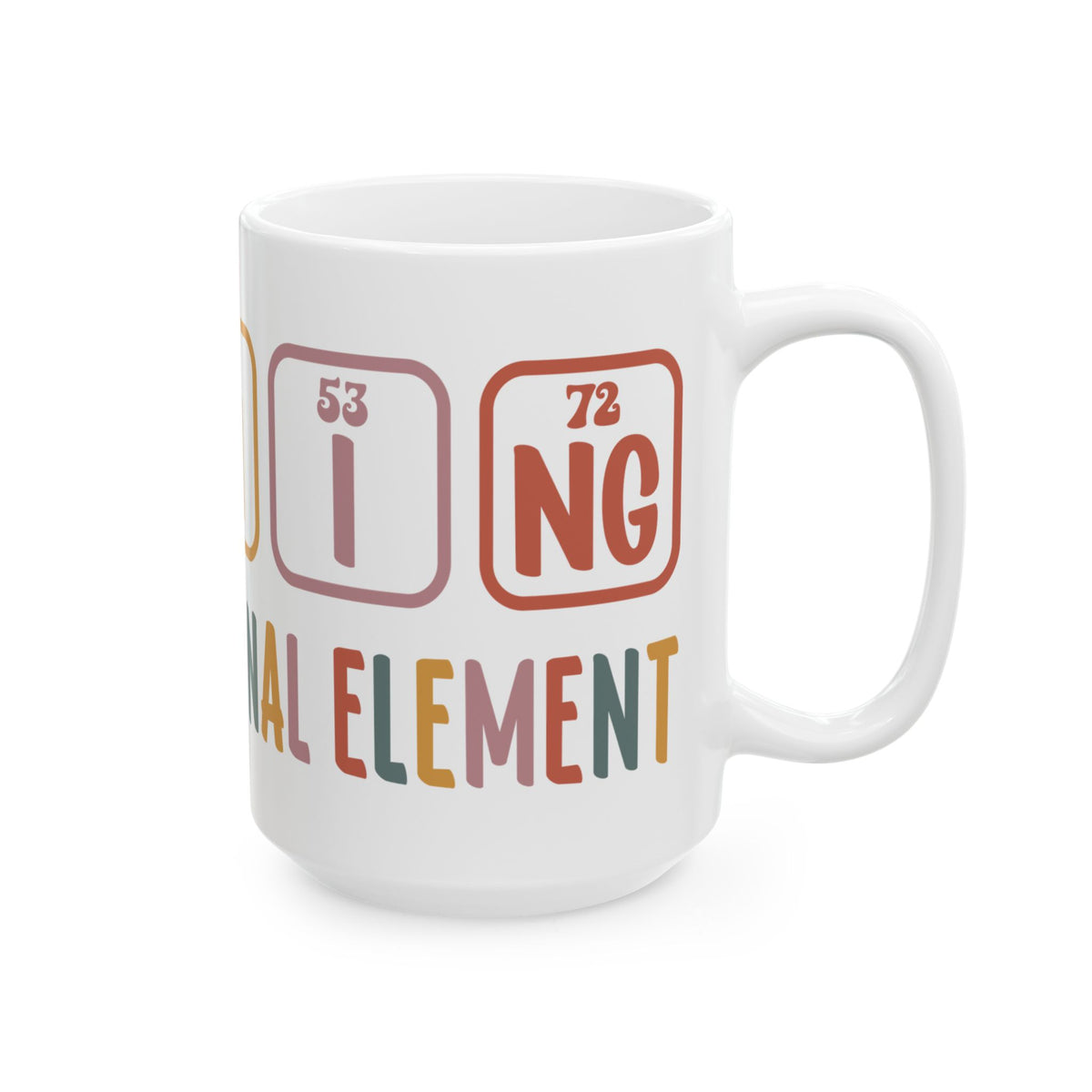Chemistry Element Periodic Table Mug — 'Inspirational Element' Funny Science Coffee Cup (11oz/15oz) Teacher Gift