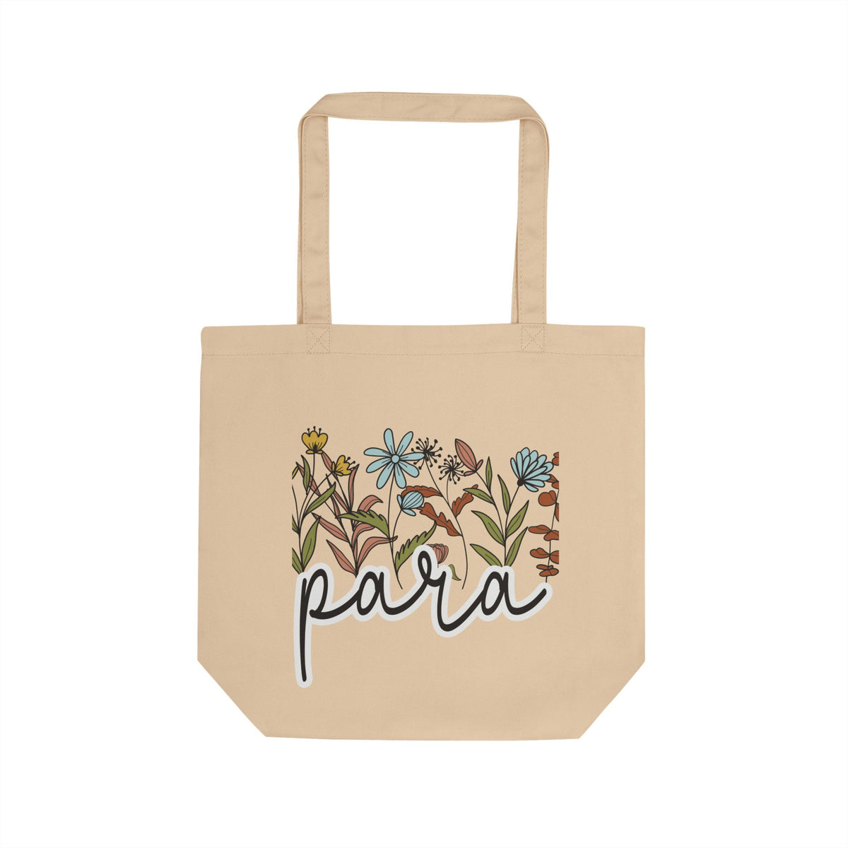 Para Floral Eco Tote Bag — Botanical Cotton Market Tote Paraprofessional Gift