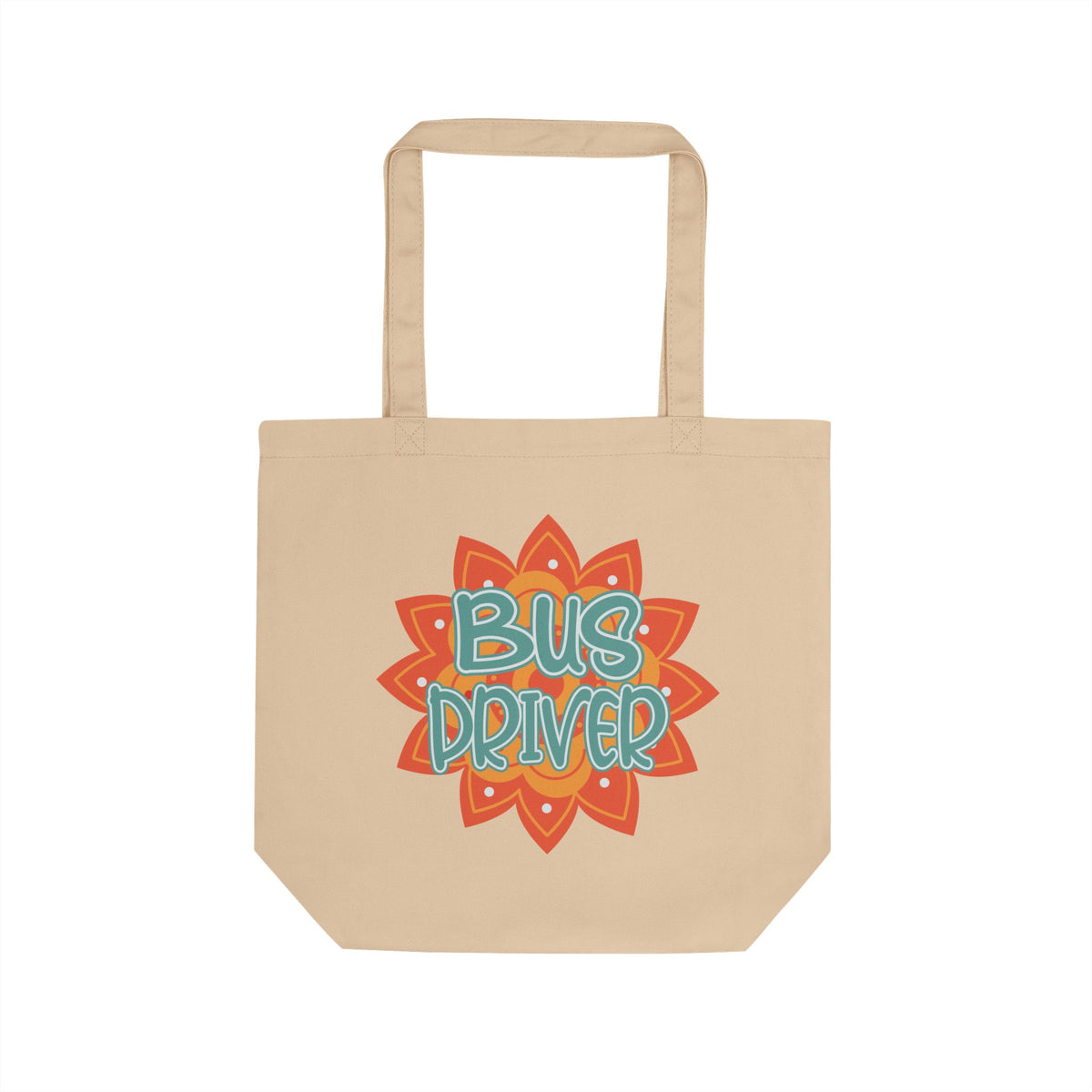 Bus Driver Eco Tote — Colorful Sunflower Teacher & School Bus Driver Gift Tote Bag