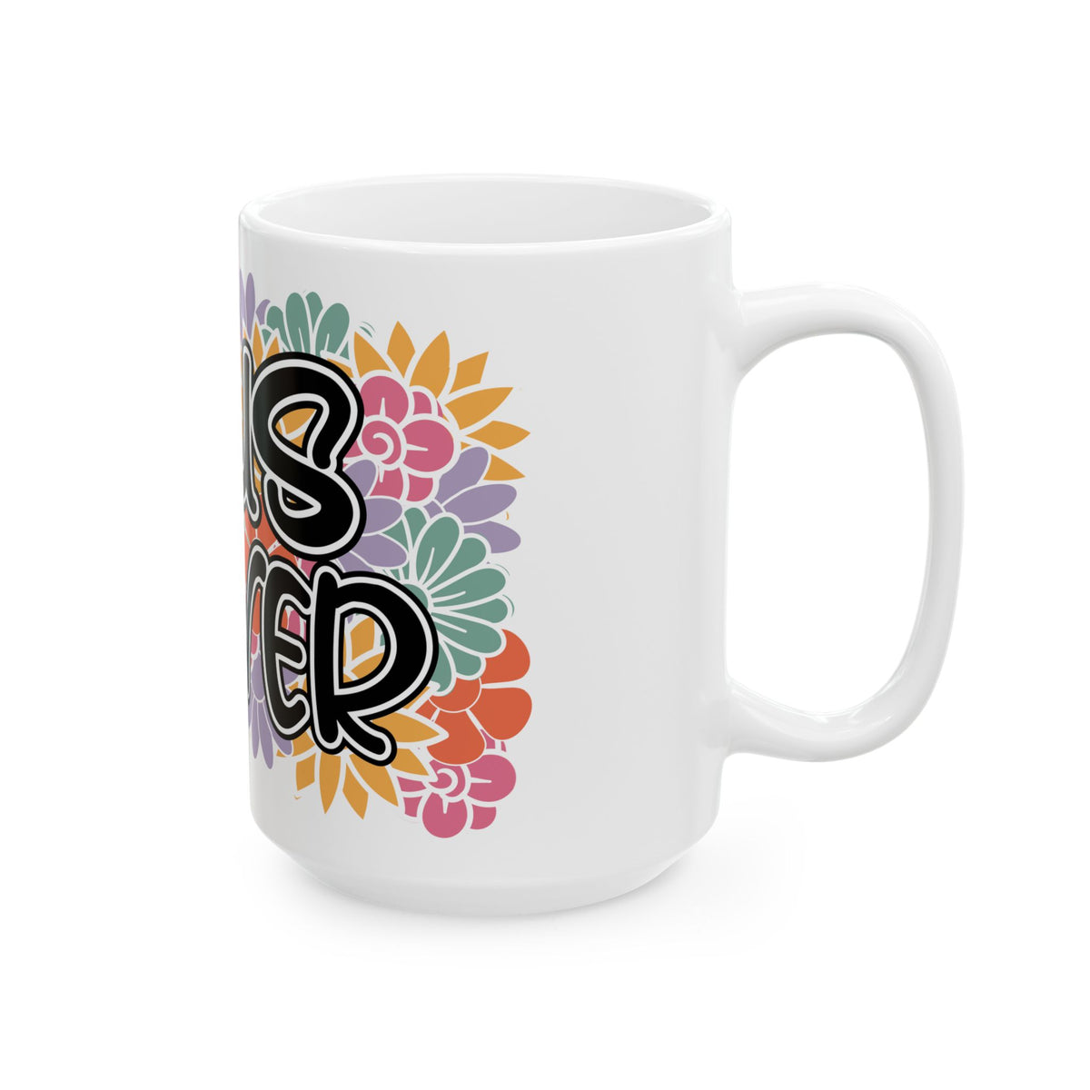 Bus Driver Floral Ceramic Mug — Colorful Appreciation Gift (11oz & 15oz)