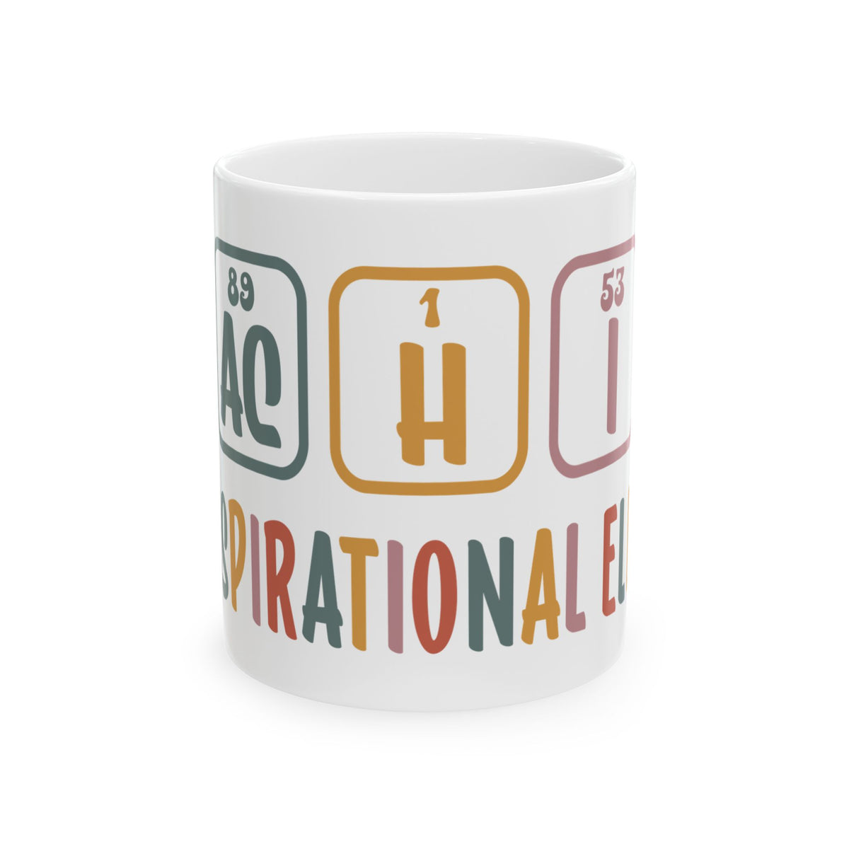 Chemistry Element Periodic Table Mug — 'Inspirational Element' Funny Science Coffee Cup (11oz/15oz) Teacher Gift