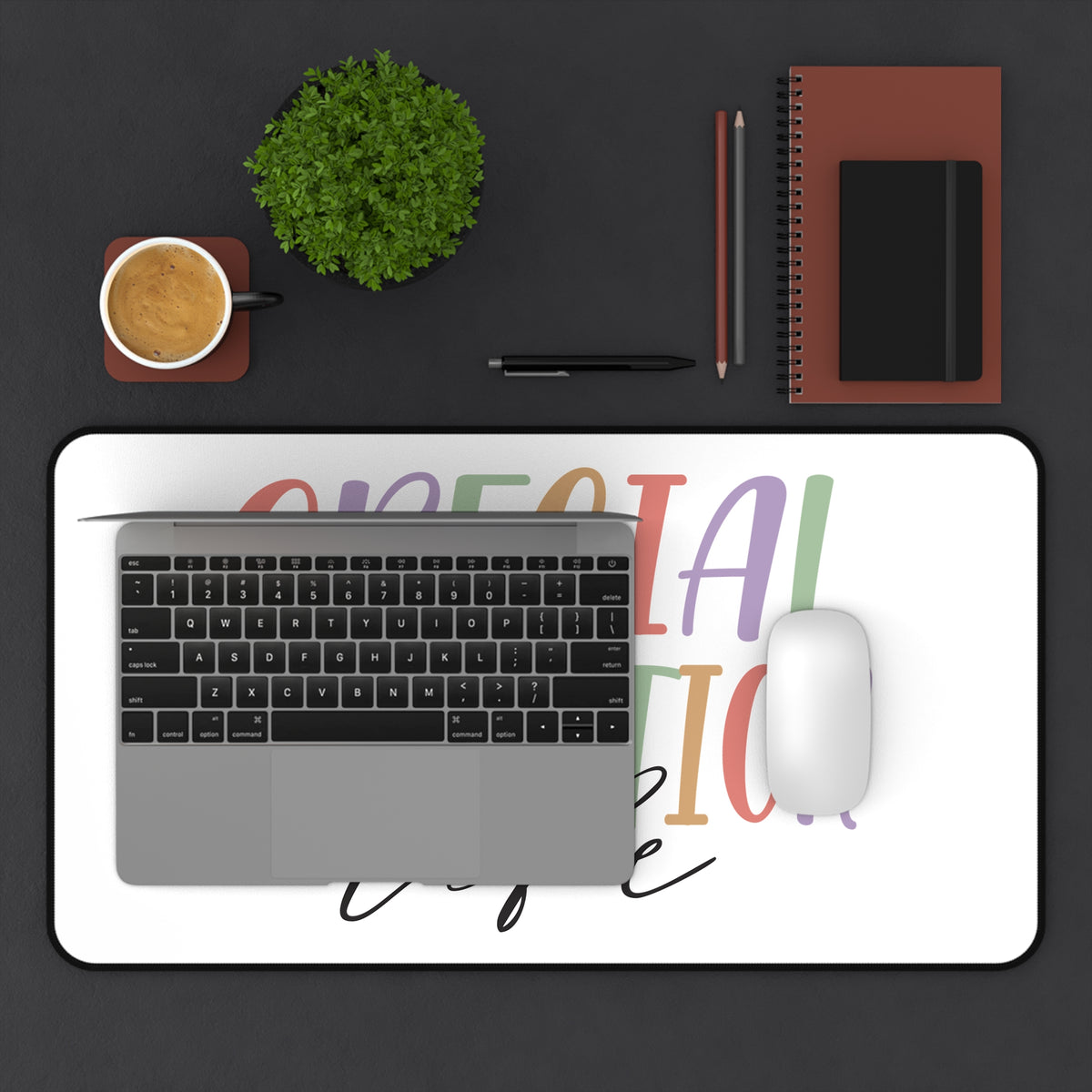 Special Education Life Desk Mat — Colorful Teacher Desk Pad for Special Ed Educators Teacher Gift