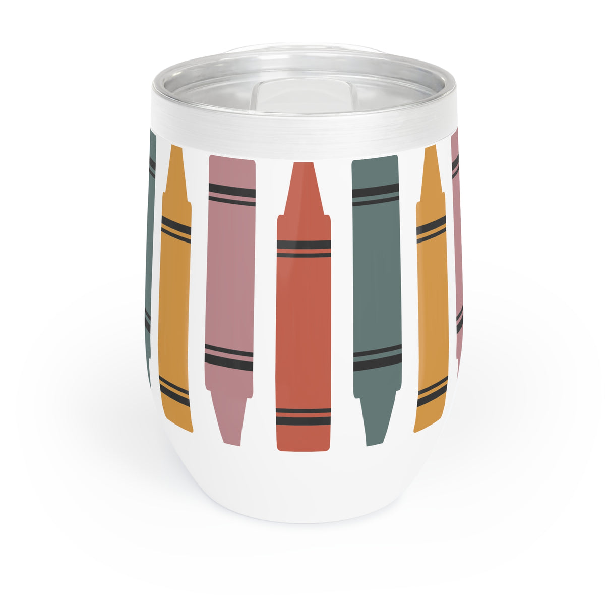 Crayon Wine Tumbler Teacher Gift
