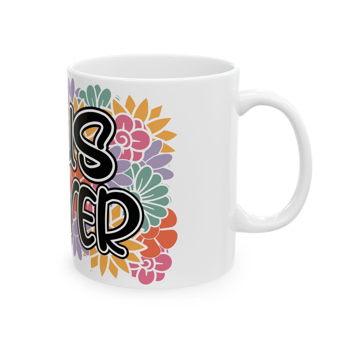 Bus Driver Floral Ceramic Mug — Colorful Appreciation Gift (11oz & 15oz)