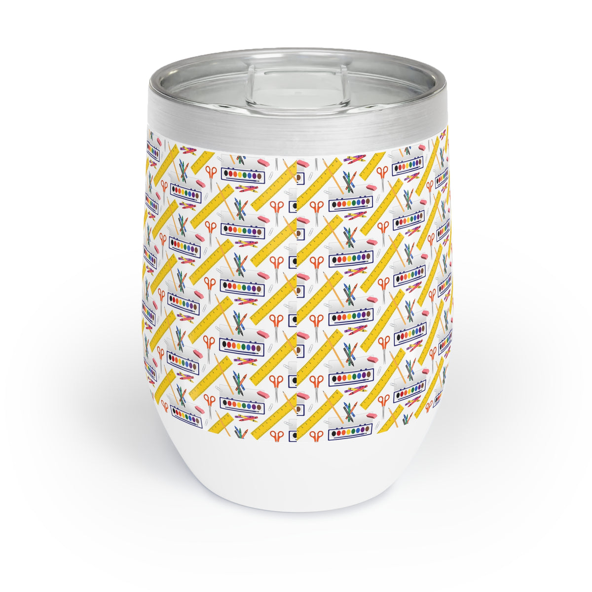School Supplies Wine Tumbler Teacher Gift