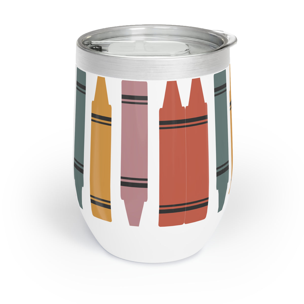 Crayon Wine Tumbler Teacher Gift