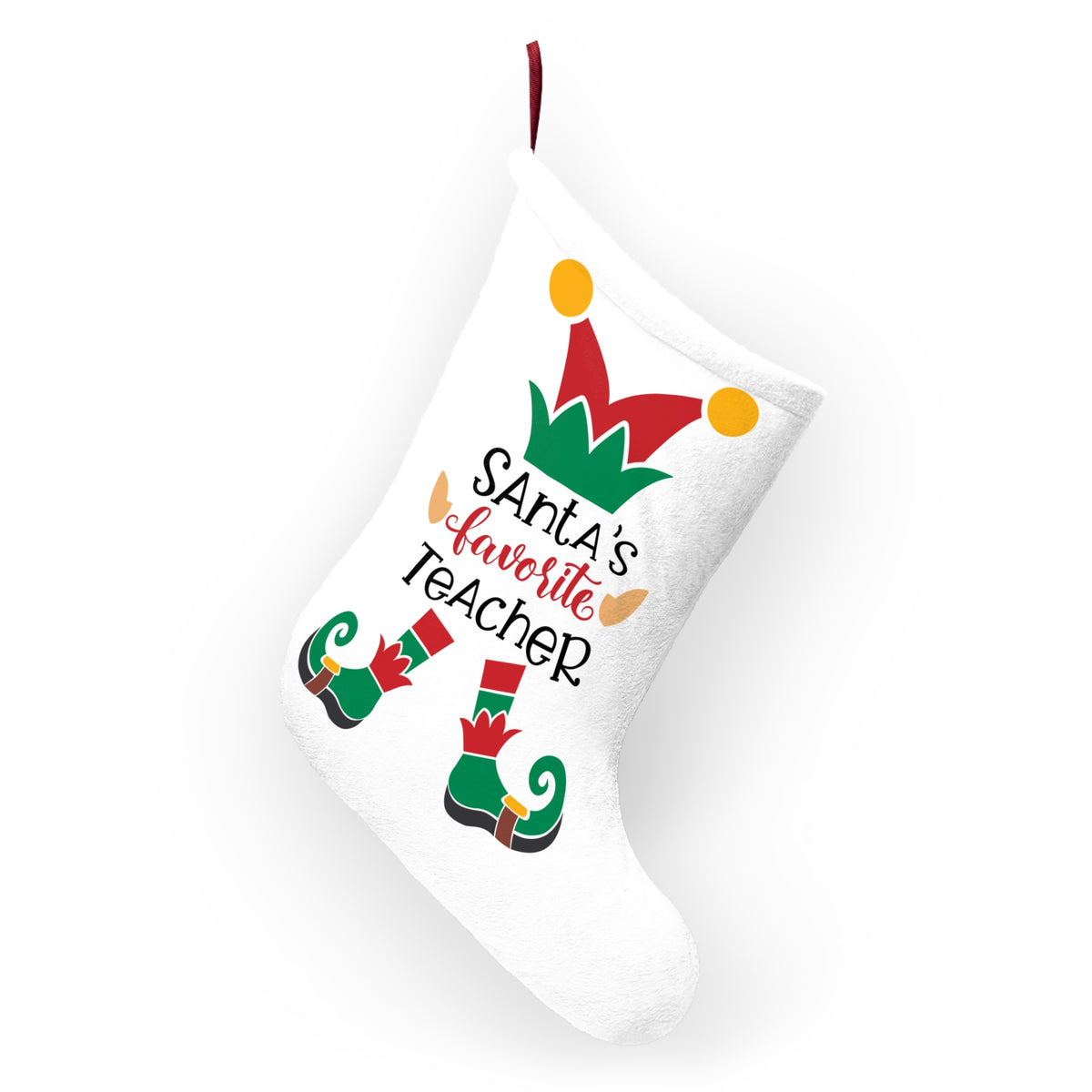 Santa’s Favorite Teacher Christmas Stocking Teacher Gift