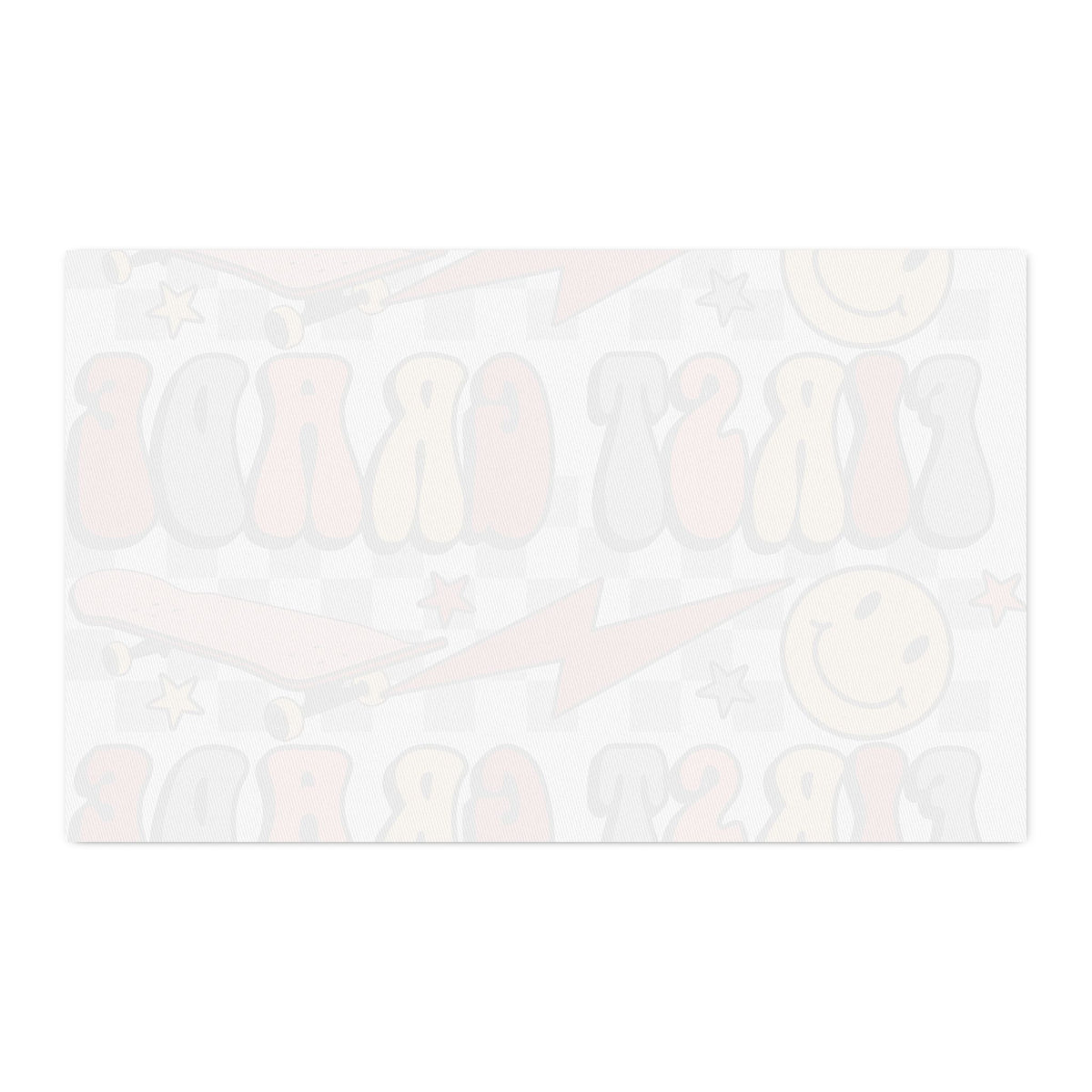 First Grade Cotton Twill Fabric by the Yard – Retro Smiley School Print