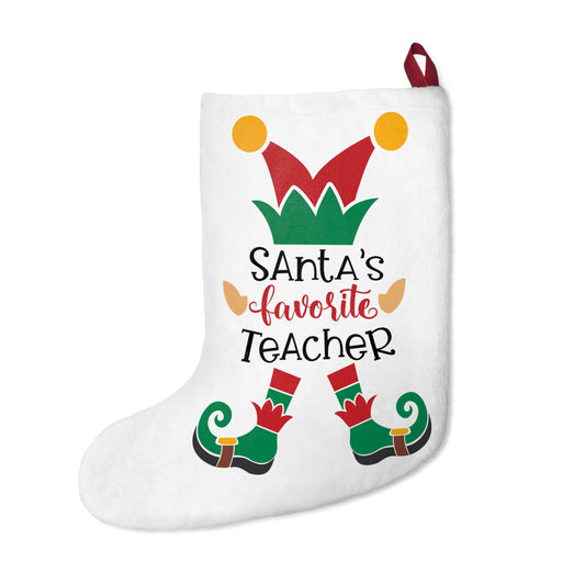 Santa’s Favorite Teacher Christmas Stocking Teacher Gift