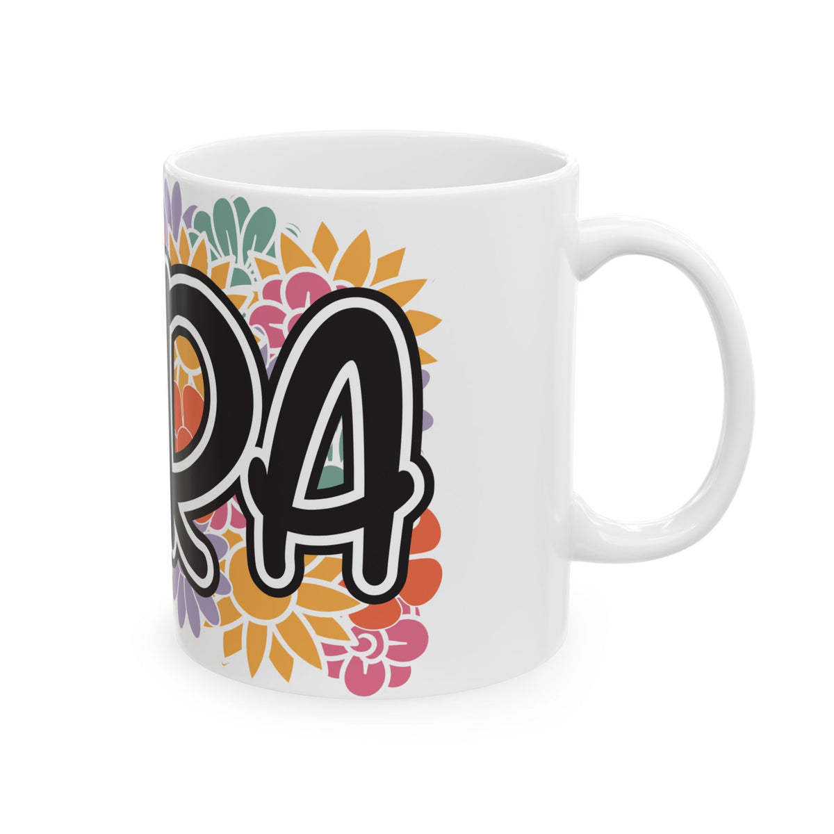 PARA Floral Ceramic Mug – Colorful 'PARA' Gift Mug (11oz, 15oz) Parapropfessional Gift