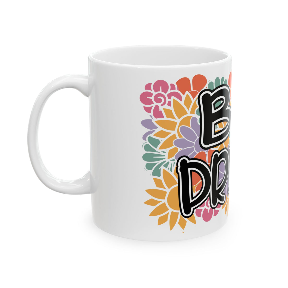 Bus Driver Floral Ceramic Mug — Colorful Appreciation Gift (11oz & 15oz)