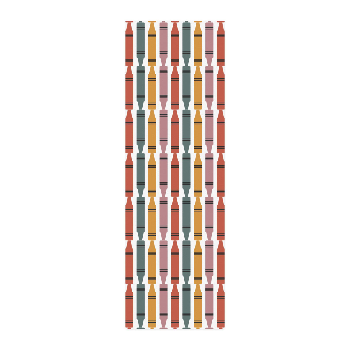 Crayon Stripe Cotton Twill Fabric by the Yard — School Supply Print for Crafts & Quilting