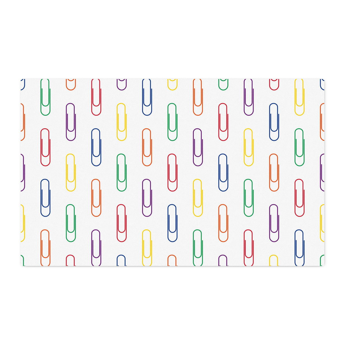 Cotton Twill Fabric by the Yard — Colorful Paperclip Pattern