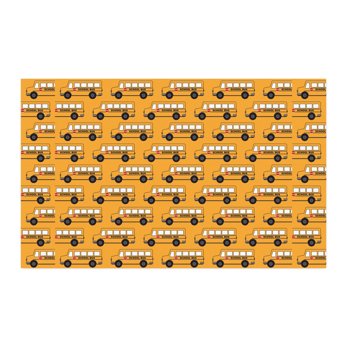 School Bus Cotton Twill Fabric by the Yard – Yellow Bus Pattern for Kids Quilting & Crafts