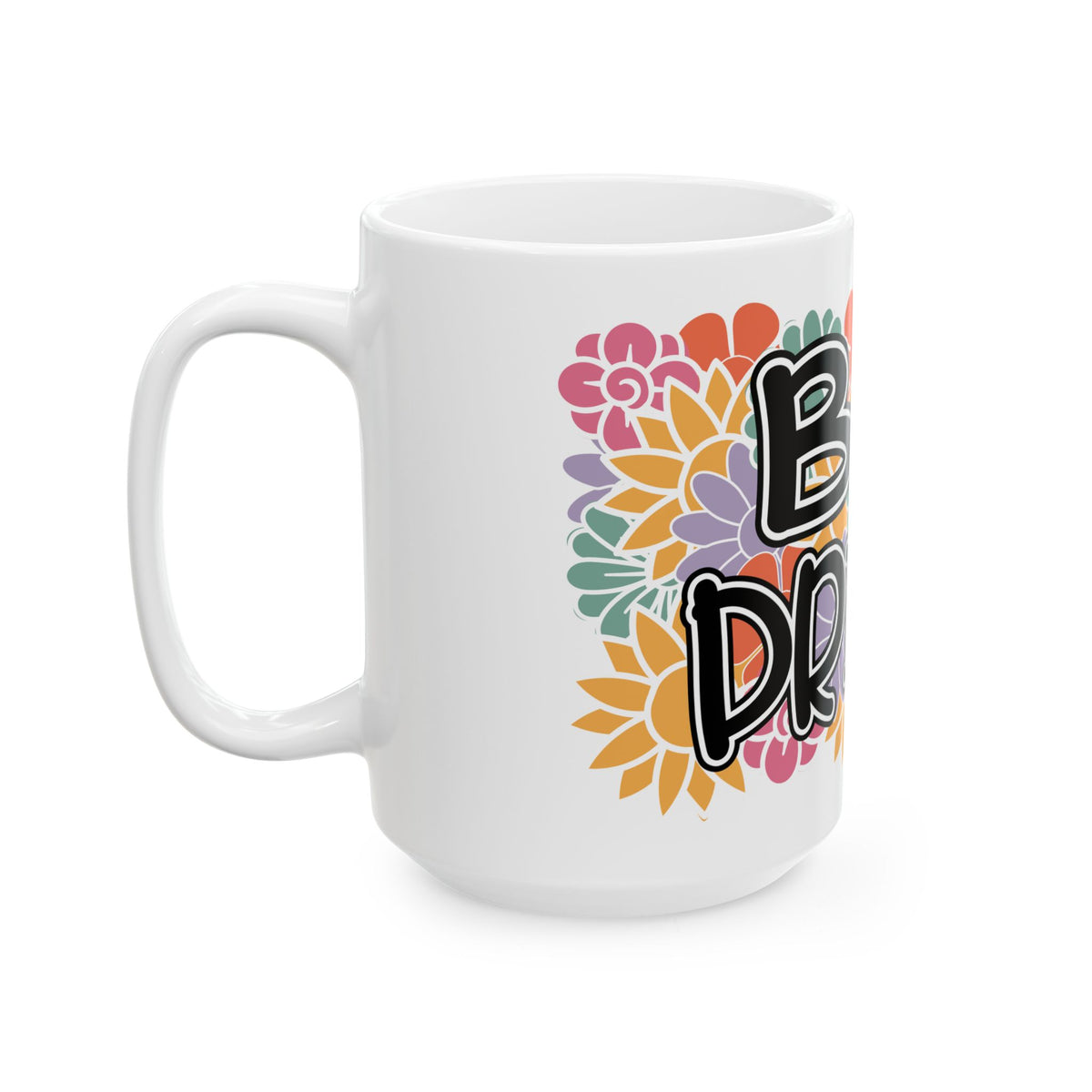 Bus Driver Floral Ceramic Mug — Colorful Appreciation Gift (11oz & 15oz)