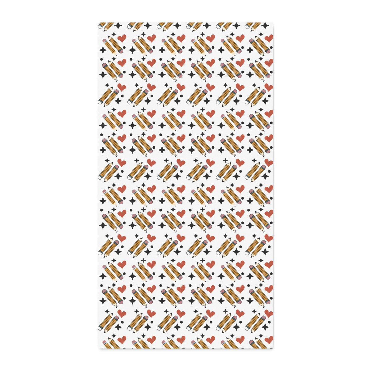 Back-to-School Pencil & Apple Cotton Twill Fabric by the Yard