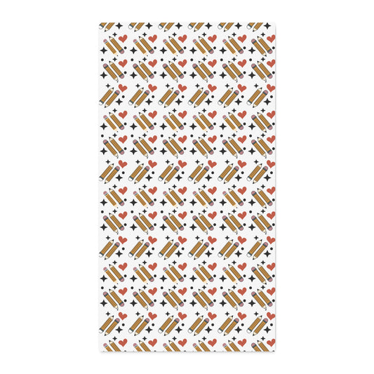Back-to-School Pencil & Apple Cotton Twill Fabric by the Yard