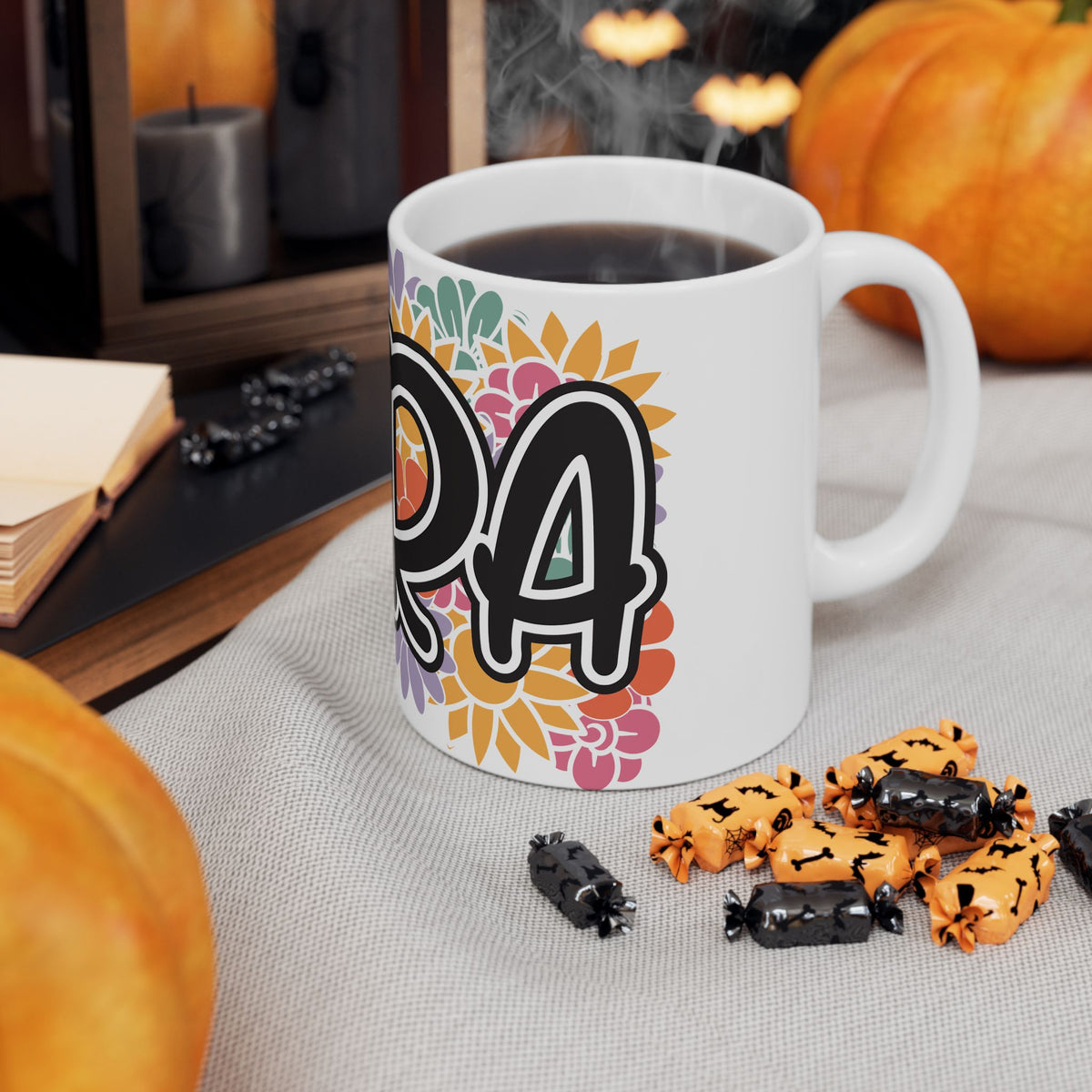 PARA Floral Ceramic Mug – Colorful 'PARA' Gift Mug (11oz, 15oz) Parapropfessional Gift
