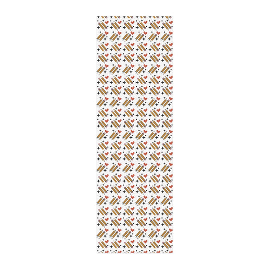Cotton Twill Fabric by the Yard – School Supplies Pencil & Heart Print Teacher Gift