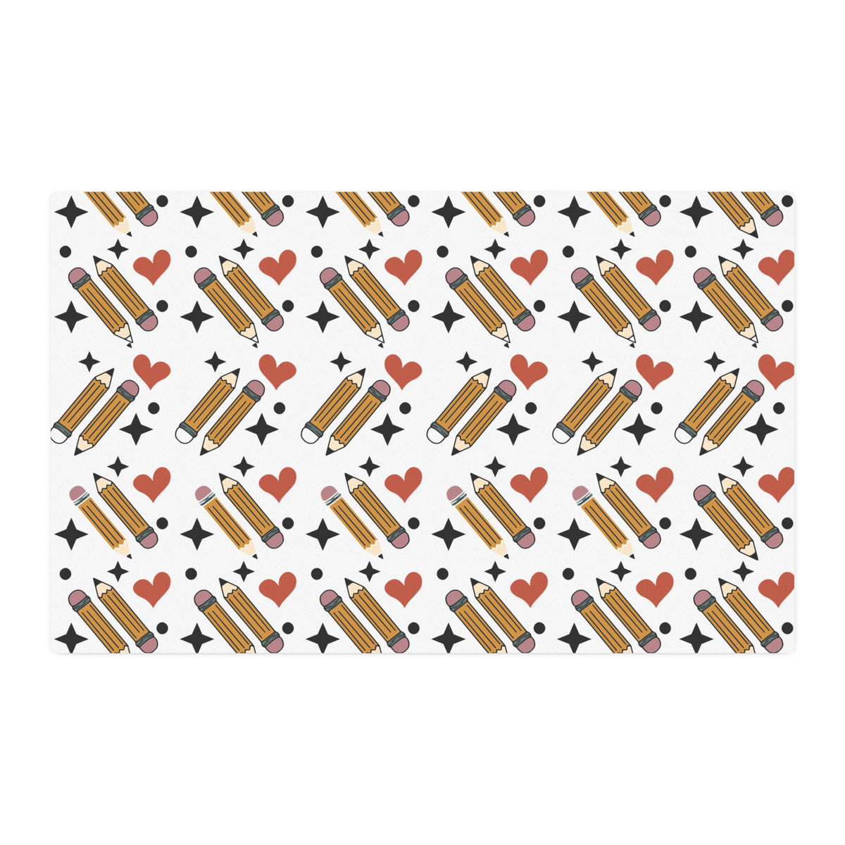 Back-to-School Pencil & Apple Cotton Twill Fabric by the Yard