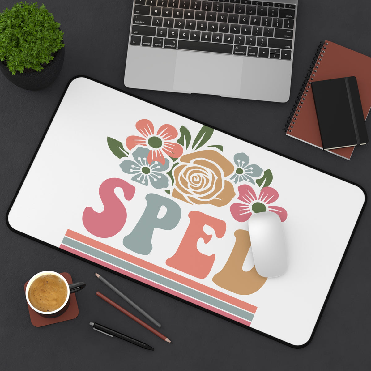 Desk Mat — Floral "SPED" Teacher Desk Mat, Special Education Gift Teacher Gift