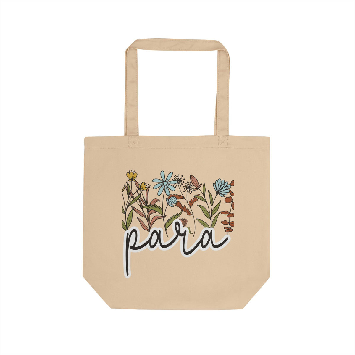 Para Floral Eco Tote Bag — Botanical Cotton Market Tote Paraprofessional Gift