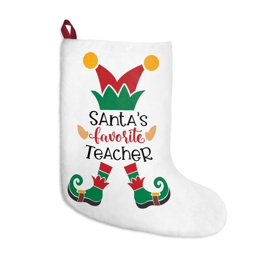 Santa’s Favorite Teacher Christmas Stocking Teacher Gift
