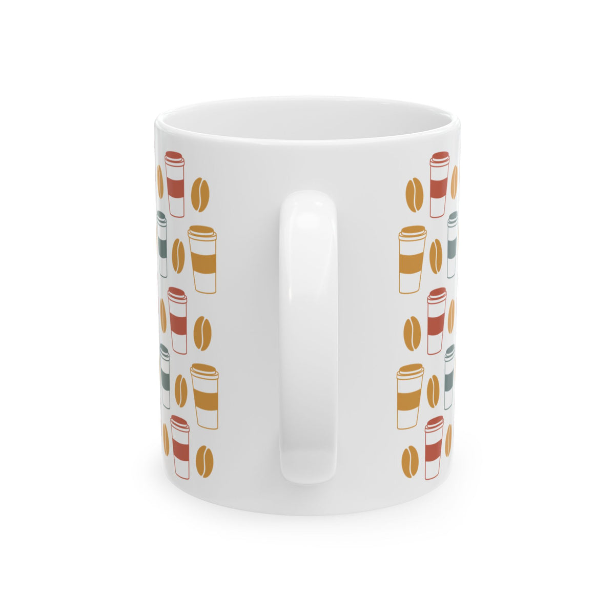Coffee Teacher Repeat Mug — Retro Colorful Coffee Cups & Beans Ceramic Mug (11oz/15oz)